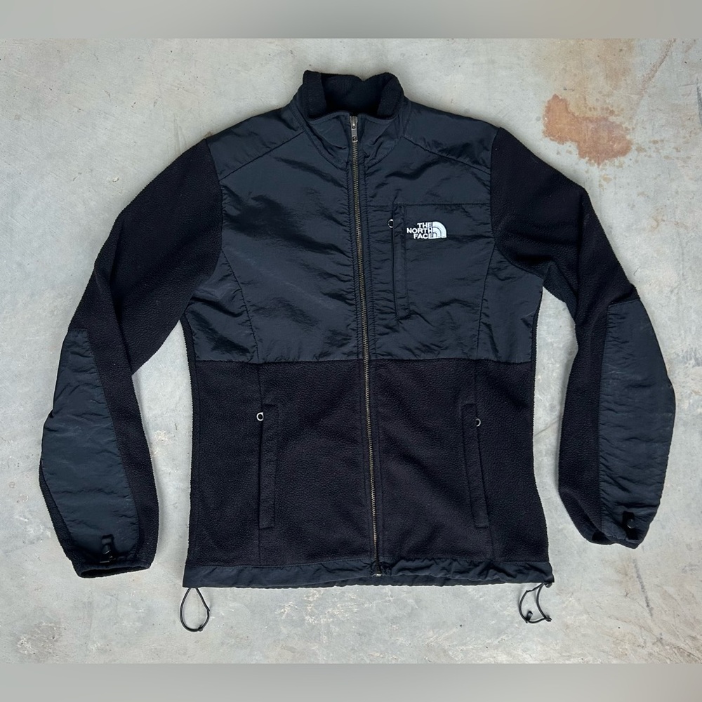 North Face Womens Jacket Medium Black White Fleece Outdoor Hiking